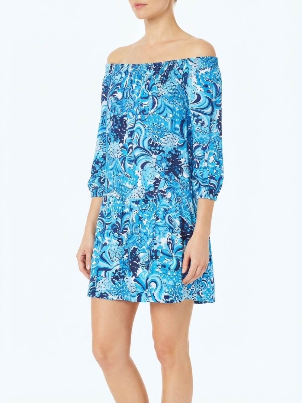 Lilly Pulitzer Off-The-Shoulder Lana Skort Romper Mini Dress Size S